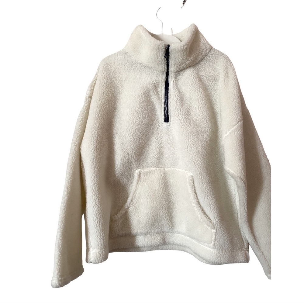 J.Crew mercantile women’s Sherpa pullover sweater